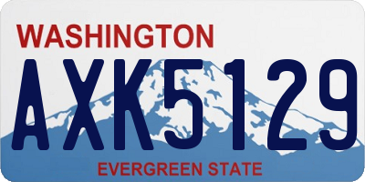 WA license plate AXK5129