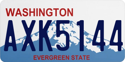 WA license plate AXK5144