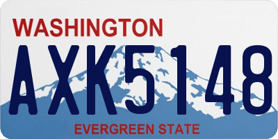 WA license plate AXK5148