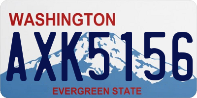 WA license plate AXK5156