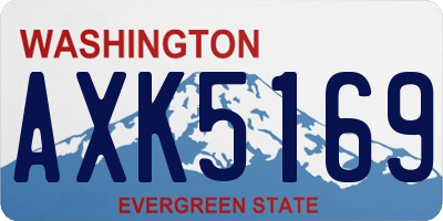 WA license plate AXK5169