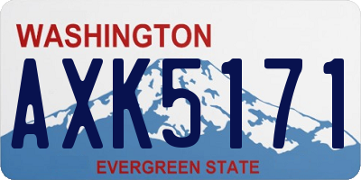 WA license plate AXK5171