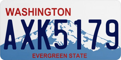 WA license plate AXK5179