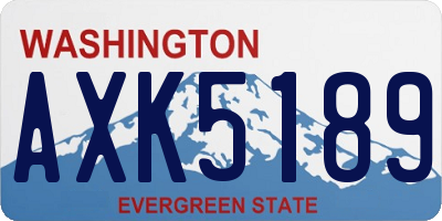 WA license plate AXK5189