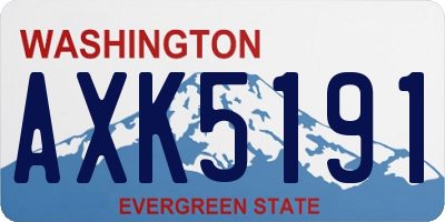 WA license plate AXK5191