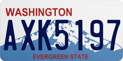 WA license plate AXK5197