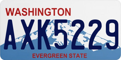 WA license plate AXK5229