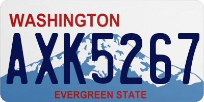 WA license plate AXK5267