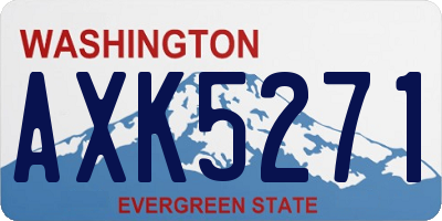 WA license plate AXK5271