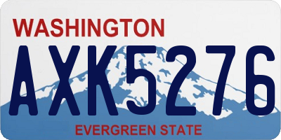 WA license plate AXK5276