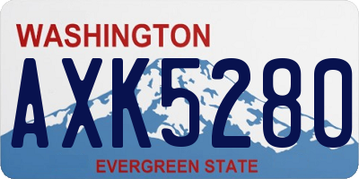 WA license plate AXK5280