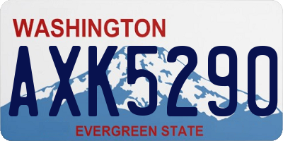 WA license plate AXK5290