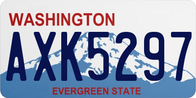 WA license plate AXK5297