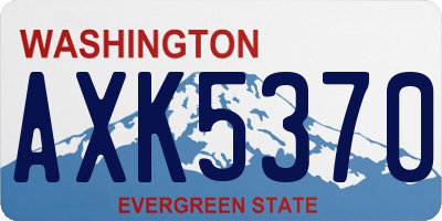 WA license plate AXK5370