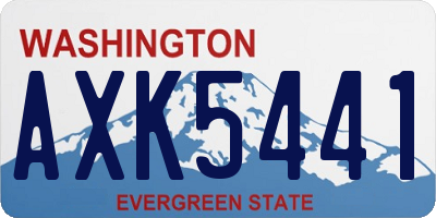 WA license plate AXK5441
