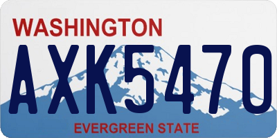 WA license plate AXK5470