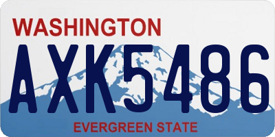 WA license plate AXK5486