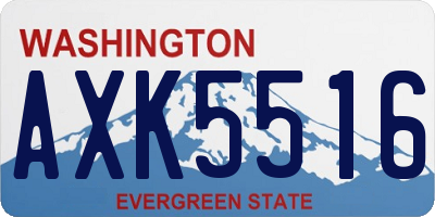 WA license plate AXK5516