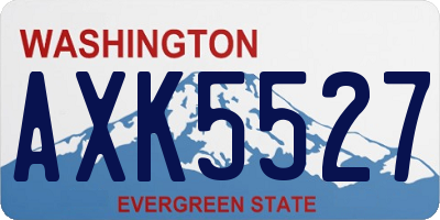 WA license plate AXK5527