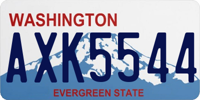 WA license plate AXK5544
