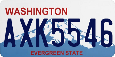 WA license plate AXK5546