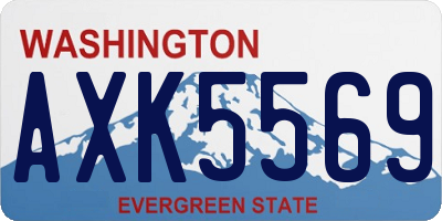 WA license plate AXK5569