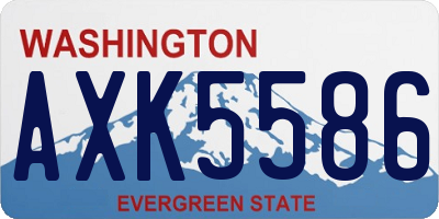 WA license plate AXK5586