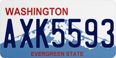 WA license plate AXK5593