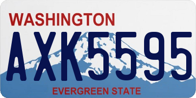 WA license plate AXK5595