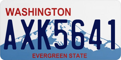 WA license plate AXK5641
