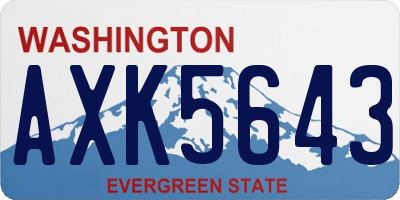 WA license plate AXK5643