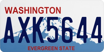 WA license plate AXK5644