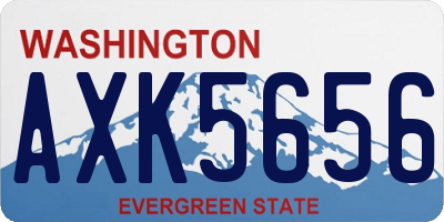 WA license plate AXK5656