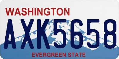 WA license plate AXK5658