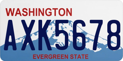 WA license plate AXK5678