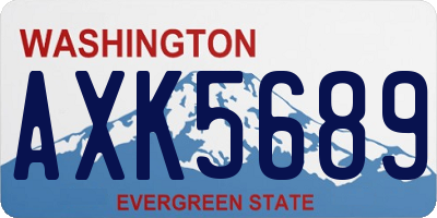 WA license plate AXK5689