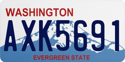 WA license plate AXK5691