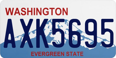 WA license plate AXK5695