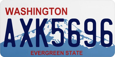 WA license plate AXK5696