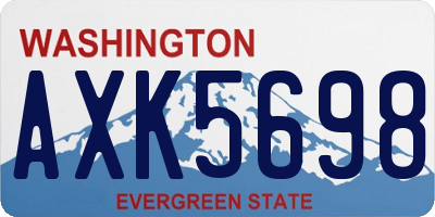 WA license plate AXK5698