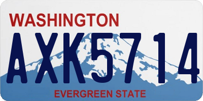 WA license plate AXK5714
