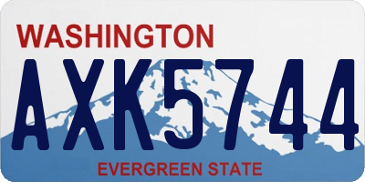 WA license plate AXK5744
