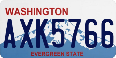 WA license plate AXK5766