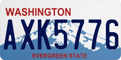 WA license plate AXK5776