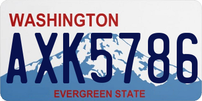 WA license plate AXK5786