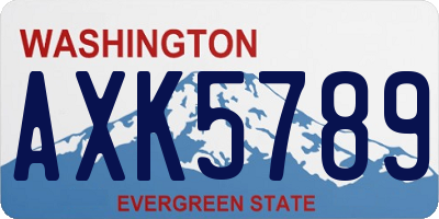 WA license plate AXK5789