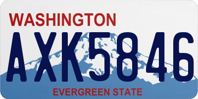 WA license plate AXK5846