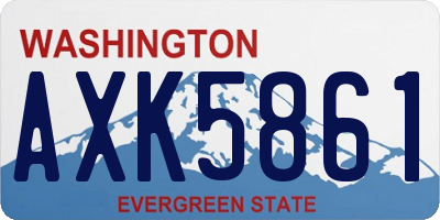 WA license plate AXK5861