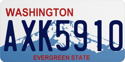 WA license plate AXK5910