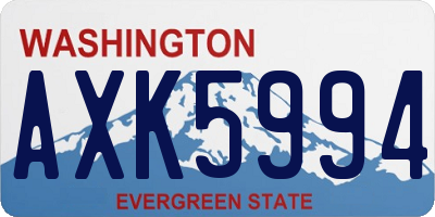WA license plate AXK5994